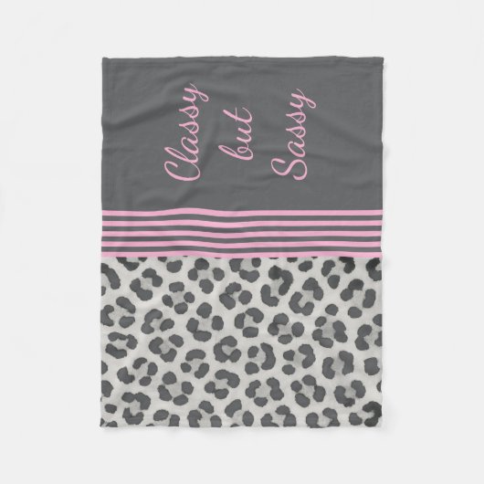 上品だがサッシレオパード印刷フリースブランケット フリースブランケット (正面)