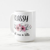 上品だが私は少し考える コーヒーマグカップ (正面左)