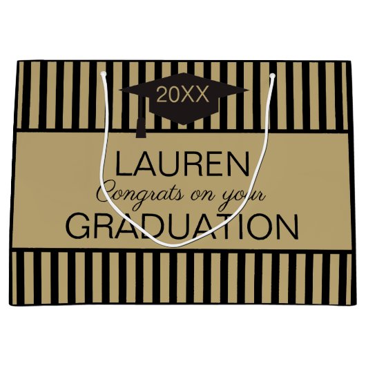 上品だ！カスタム卒業抱き枕 ラージペーパーバッグ (正面)