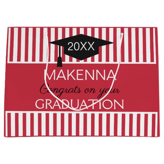 上品だ！カスタム卒業抱き枕 ラージペーパーバッグ (正面)