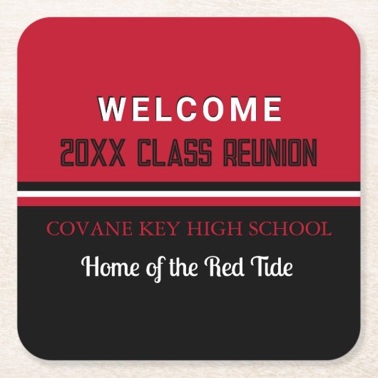 上品だ！クラスカスタム懇親会 スクエアペーパーコースター (正面)