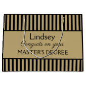 上品だ！修士カスタム学位抱き枕 ラージペーパーバッグ (正面)