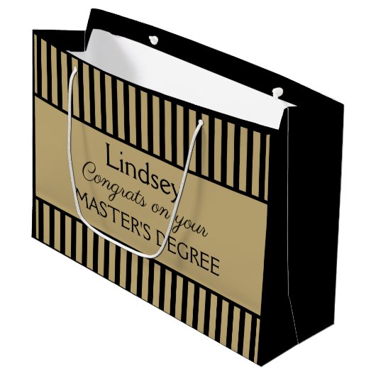 上品だ！修士カスタム学位抱き枕 ラージペーパーバッグ (正面アングル)