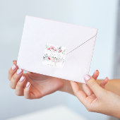 上品でおしゃれな花の感謝メッセージ スクエアシール