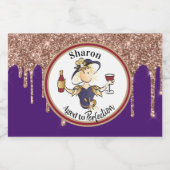 上品でおもしろいパーソナライズされた誕生日トースト スパークリングワインラベル (シングルラベル)