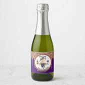 上品でおもしろいパーソナライズされた誕生日トースト スパークリングワインラベル (正面)