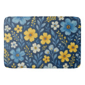 上品でみすぼらしいシックなフランスのフローラアートパターンデュベット バスマット (正面)