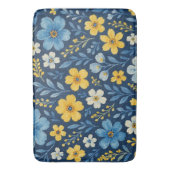 上品でみすぼらしいシックなフランスのフローラアートパターンデュベット バスマット (正面縦)