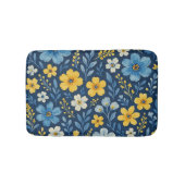 上品でみすぼらしいシックなフランスのフローラアートパターンデュベット バスマット (正面)