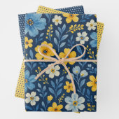 上品でみすぼらしいシックなフランスのフローラアートパターン ラッピングペーパーシート (インサイチュ)