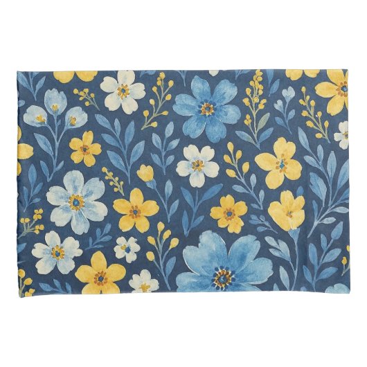 上品でみすぼらしいシックなフランスのフローラアートパターン 枕カバー (正面右)