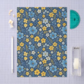 上品でみすぼらしいシックなフランスのフローラアートパターン 薄葉紙 (クラフト)