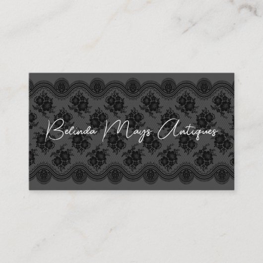上品でアンティークのエレガントディーラー 名刺 (正面)