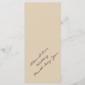 上品でエレガントなウェディングディナーメニュー メニュー (裏面)