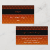 上品でエレガントなダマスク織の専門の名刺 名刺 (正面/裏面)