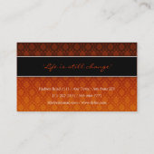 上品でエレガントなダマスク織の専門の名刺 名刺 (裏面)