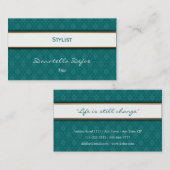 上品でエレガントなダマスク織の専門の名刺 名刺 (正面/裏面)