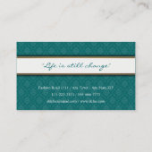 上品でエレガントなダマスク織の専門の名刺 名刺 (裏面)