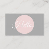 上品でエレガントなピンクおよび灰色の名刺 名刺 (裏面)