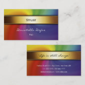 上品でエレガントな専門の名刺 名刺 (正面/裏面)