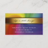 上品でエレガントな専門の名刺 名刺 (裏面)