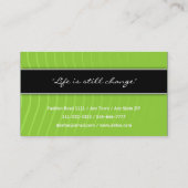 上品でエレガントな専門の緑 名刺 (裏面)