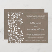 上品でエレガントな結婚式招待状 インビテーションポストカード (正面/裏面)