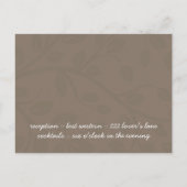 上品でエレガントな結婚式招待状 インビテーションポストカード (裏面)