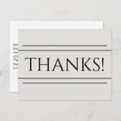 上品でエレガントな「ありがとう!」ポストカード ポストカード (正面/裏面)