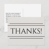 上品でエレガントな「ありがとう！」ポストカード ポストカード (正面/裏面)