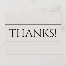 上品でエレガントな「ありがとう！」ポストカード ポストカード