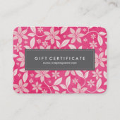 上品でカスタマイズ可能な花のギフト券 割引カード (正面)