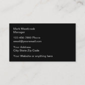 上品でカッコいい建築の名刺 名刺 (裏面)