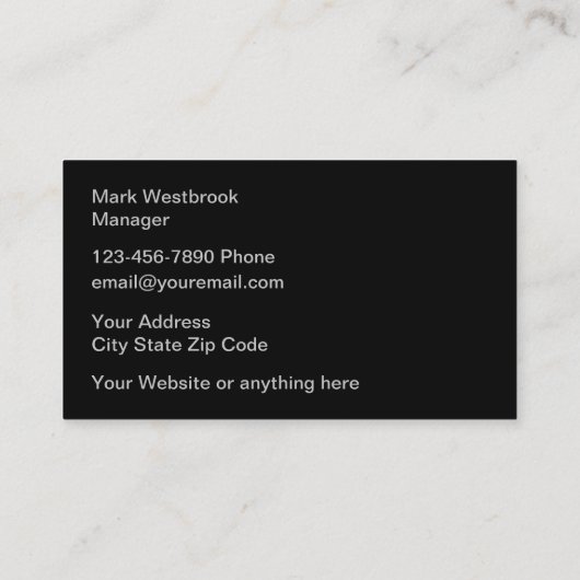 上品でカッコいい建築の名刺 名刺 (裏面)