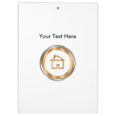 上品でクールな不動産 クリップボード (裏面)