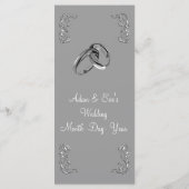 上品でグレーエレガントの白結婚いディナーメニュー メニュー (裏面)