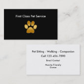 上品でシンプルなペットサービス 名刺 (正面/裏面)