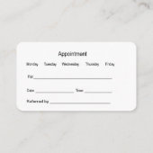 上品でシンプルな医者オフィス 紹介カード (裏面)