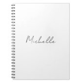 上品でスタイリッシュなスクリプト - あなたの名前を入力 ノートブック (正面)
