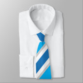 上品でトレンディーグレイ(青ストライプ色) ネクタイ (タイ)