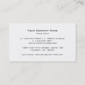 上品でモダンなモノグラム 名刺 (裏面)