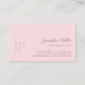 上品でモノグラムのなピンクのモダンでシックな贅沢 名刺 (正面)