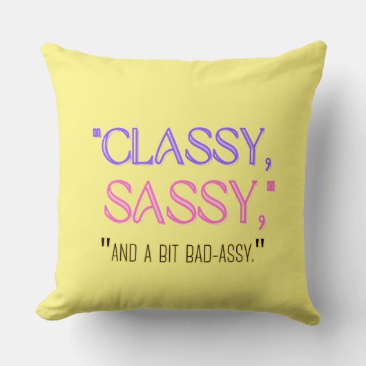 「上品で上品で、少し下品で」 クッション (正面)