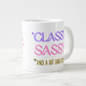 「上品で上品で、少し下品で」 ジャンボコーヒーマグカップ (正面右)