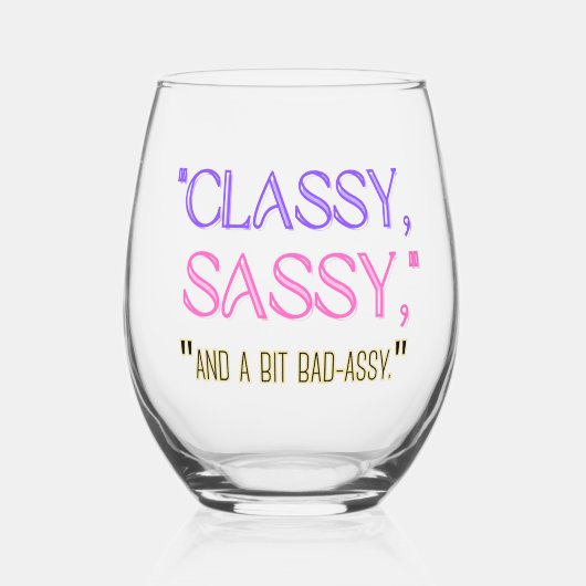 「上品で上品で、少し下品で」 ステムなしワイングラス (裏面)