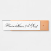 上品で上品な「どうぞお座りください」 サインプレート (正面)