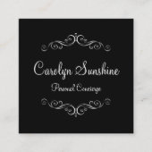 上品で個人的なコンシェルジュのデザイン スクエア名刺 (正面)