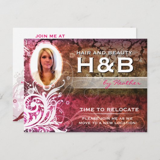 上品で及びエレガントな華麗さのサロンかスタイリストの郵便はがき ポストカード (正面/裏面)