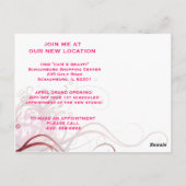 上品で及びエレガントな華麗さのサロンかスタイリストの郵便はがき ポストカード (裏面)