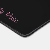 上品で安っぽいピンクローズパーソナライズされた デスクマット (コーナー)